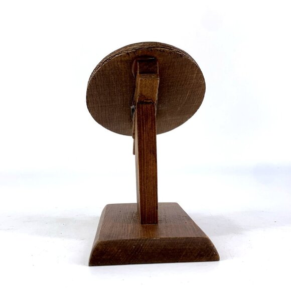 Bratton Woodcraft Owl Recipe Card Holder Note Wooden Clothespin Clip Stand - Picture 5 of 8